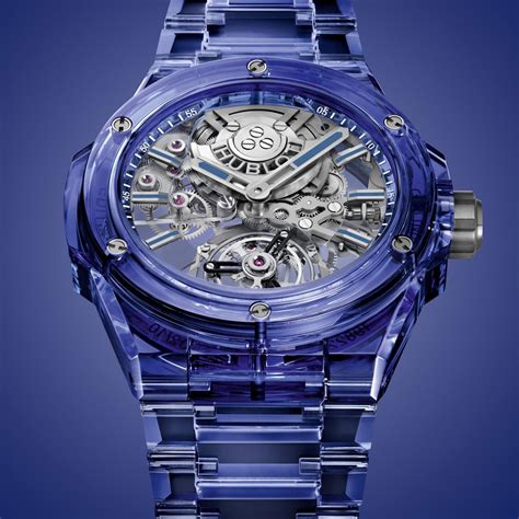 hublot blue|Hublot full blue tourbillon.